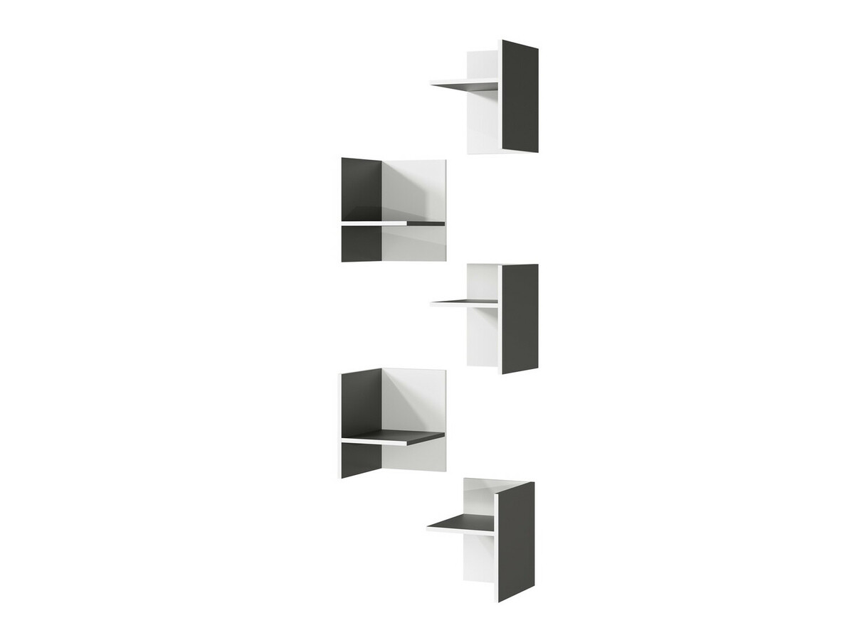 Plauktu komplekts Fivcalu 106 (Balts + Grafīts)