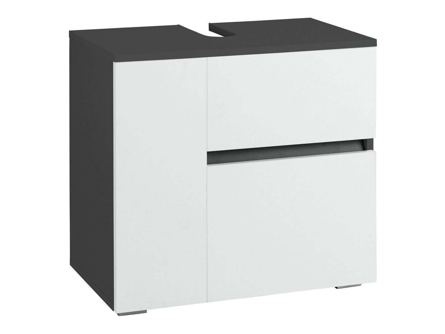 Stāvošs vannas istabas skapītis izlietnei Soncamu 108 (Balts + Antracīts)