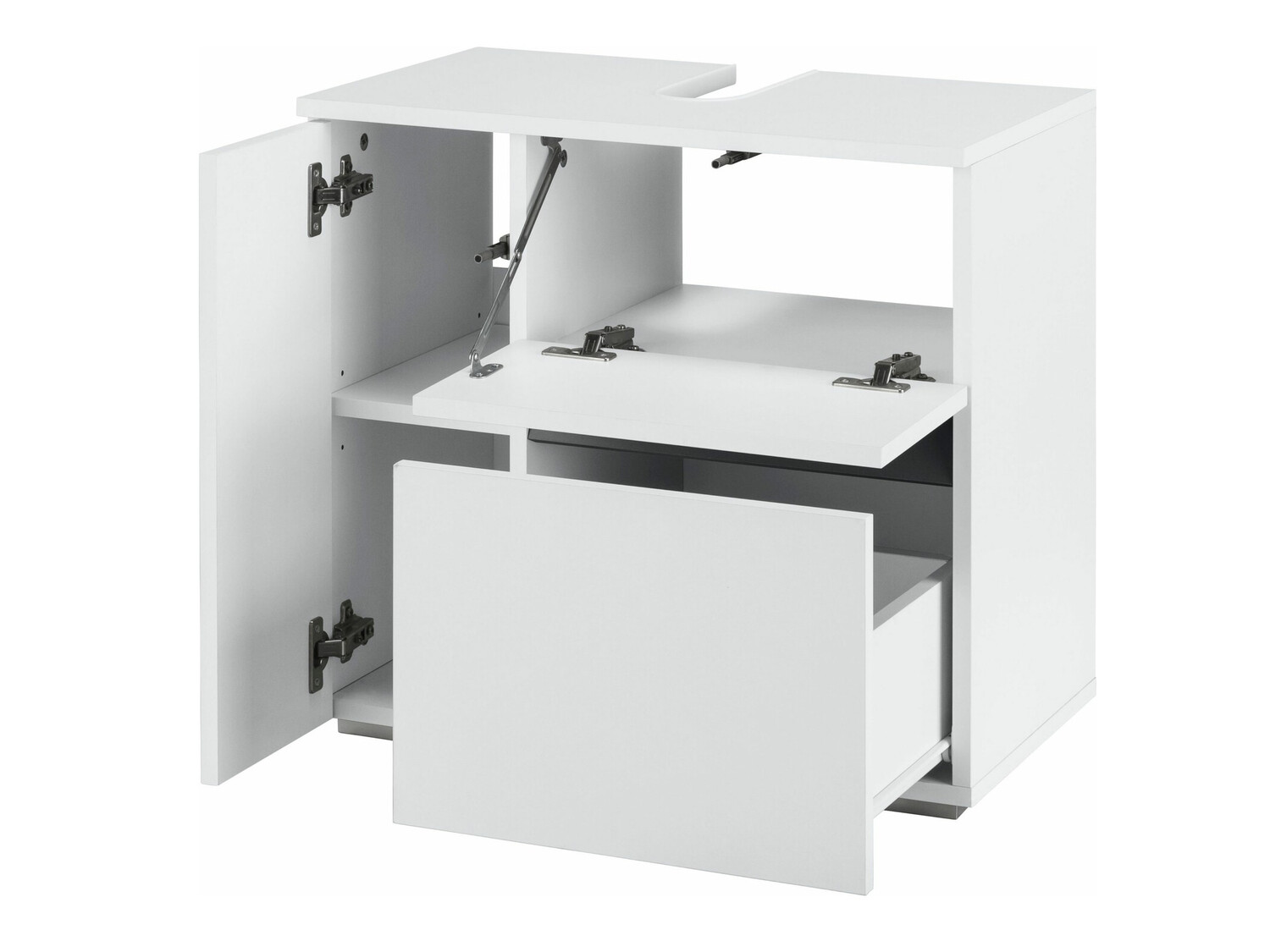 Stāvošs vannas istabas skapītis izlietnei Soncamu 108 (Balts)