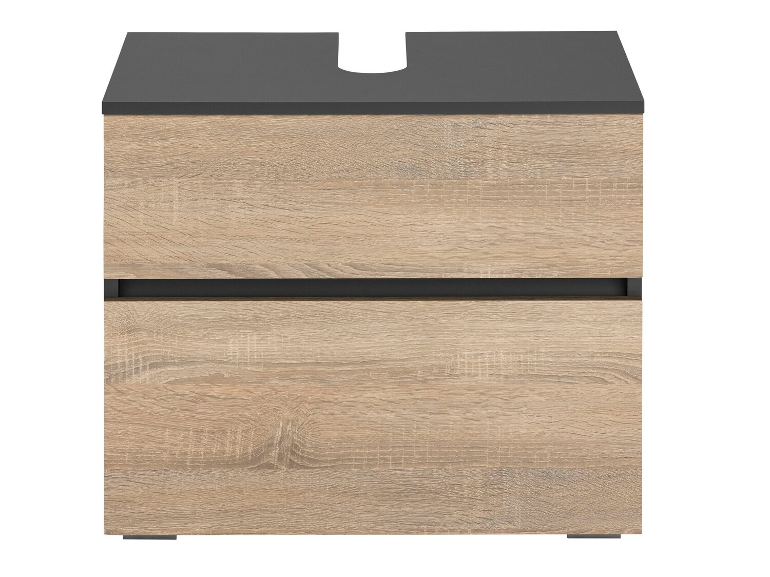 Stāvošs vannas istabas skapītis izlietnei Soncamu 110 (Antracīts + Ozols)