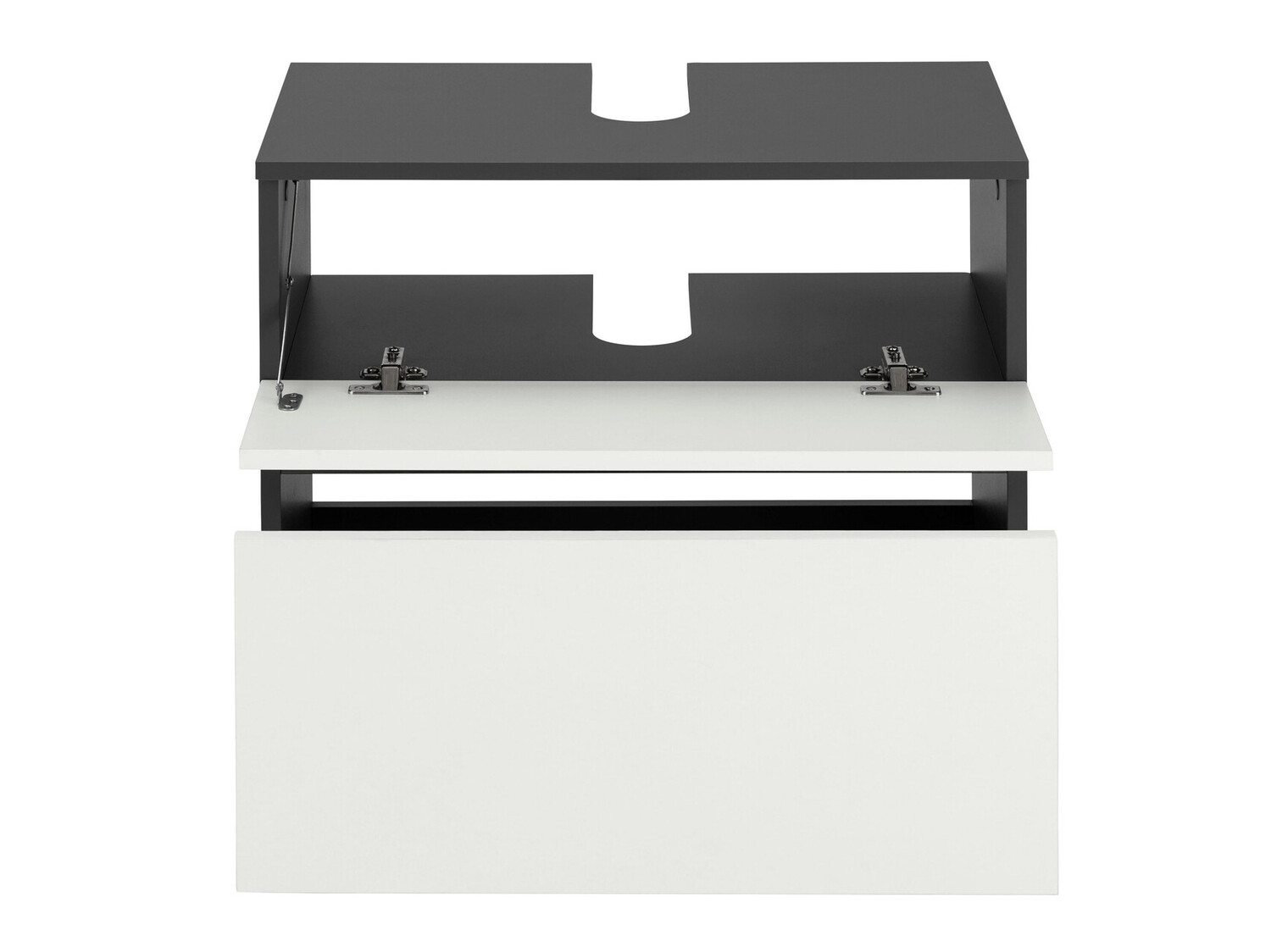 Stāvošs vannas istabas skapītis izlietnei Soncamu 110 (Balts + Antracīts)