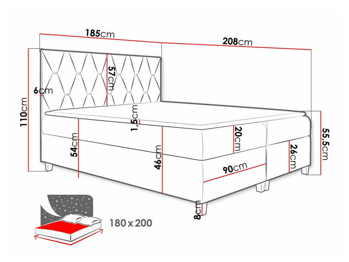 Kontinentālā gulta Baltimore 176 (Fresh 33)