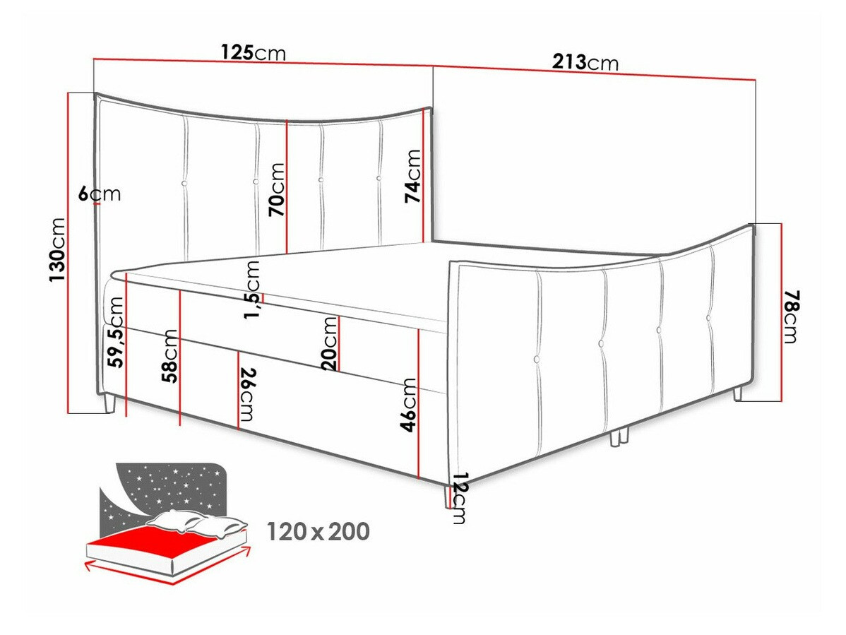 Континентальная кровать Baltimore 177 (Fresh 14)