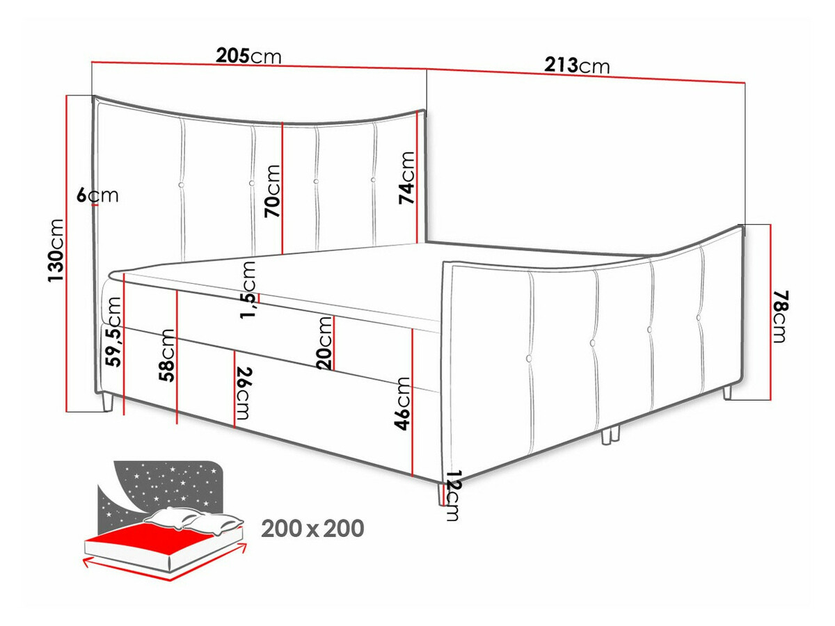 Континентальная кровать Baltimore 177 (Fresh 37)