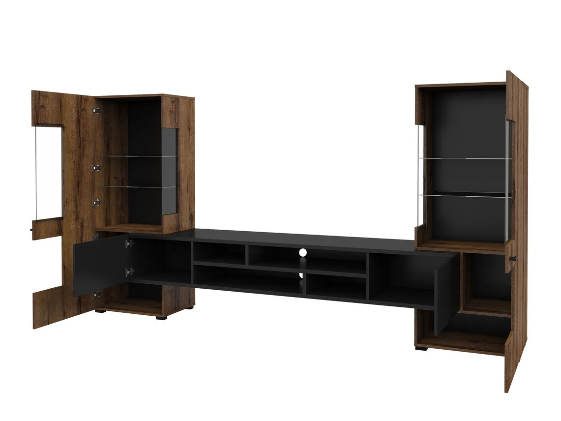 Набор для гостиной Mondalo 101 (Монастырский дуб + Матовый черный)