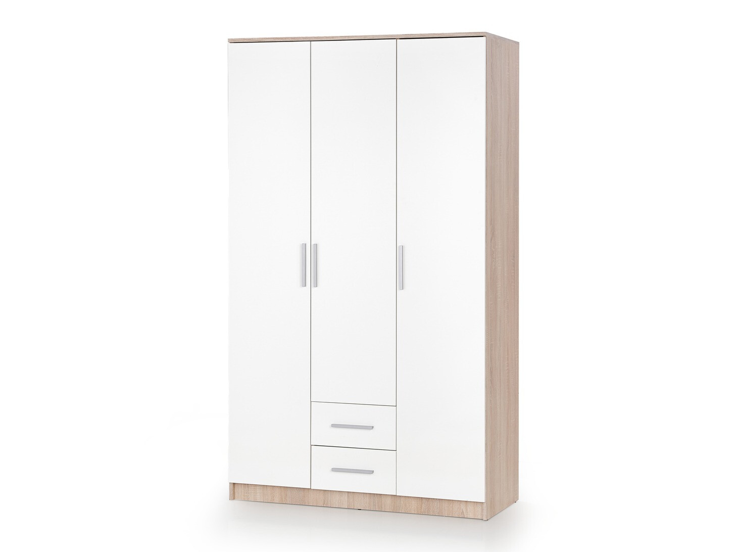 Шкаф Cirveso 113 (Сонома Дуб + Глянцевый белый)