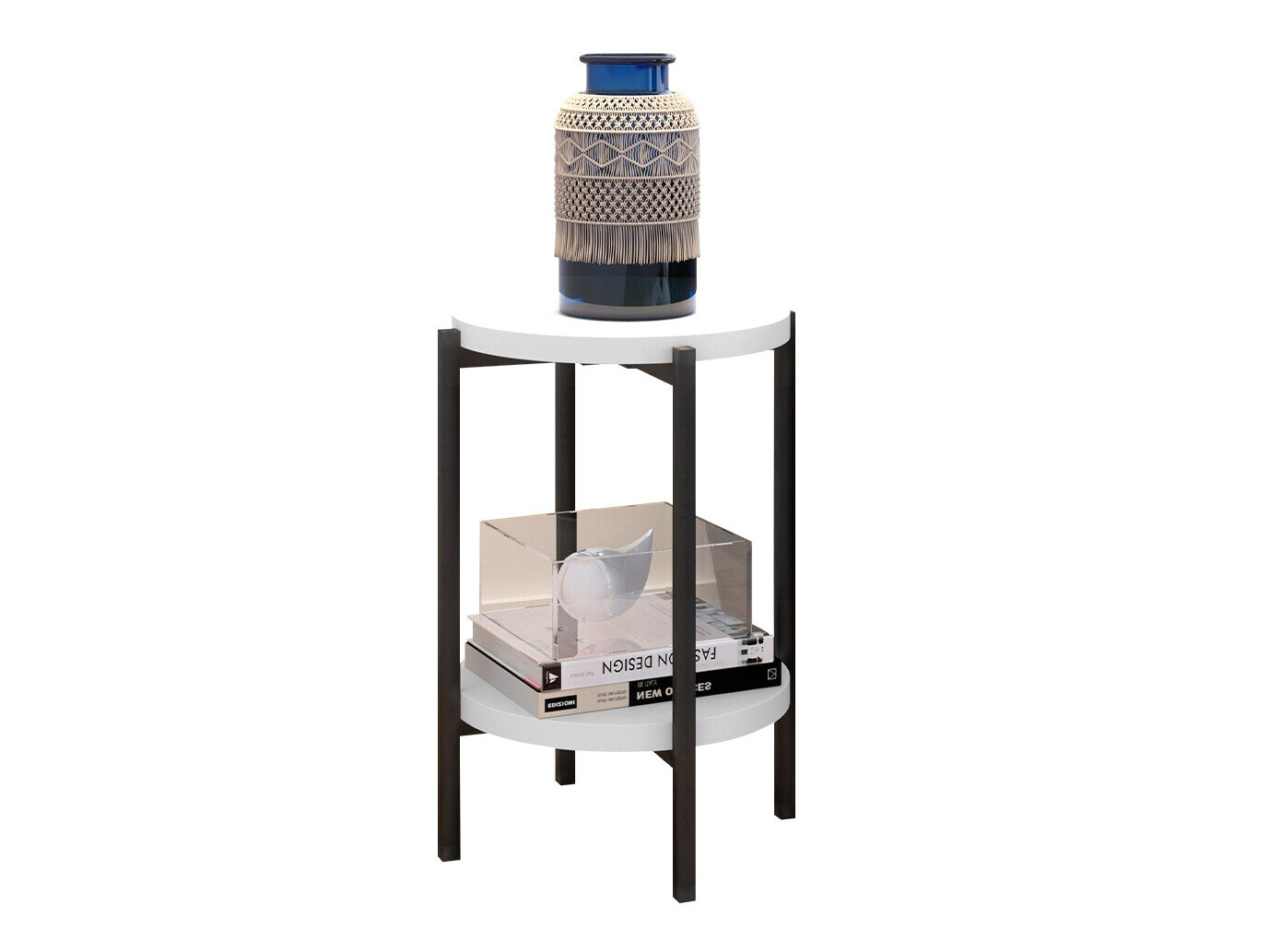 Kafijas galdiņš Providence 179 (Balts + Melns)