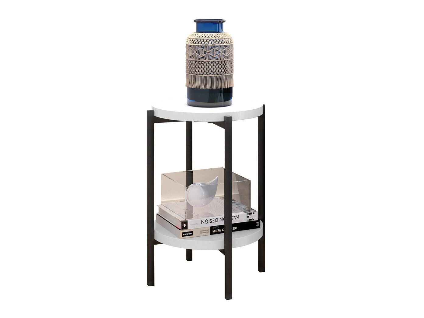 Кофейный столик Providence 179 (Глянцевый белый + Чёрный)