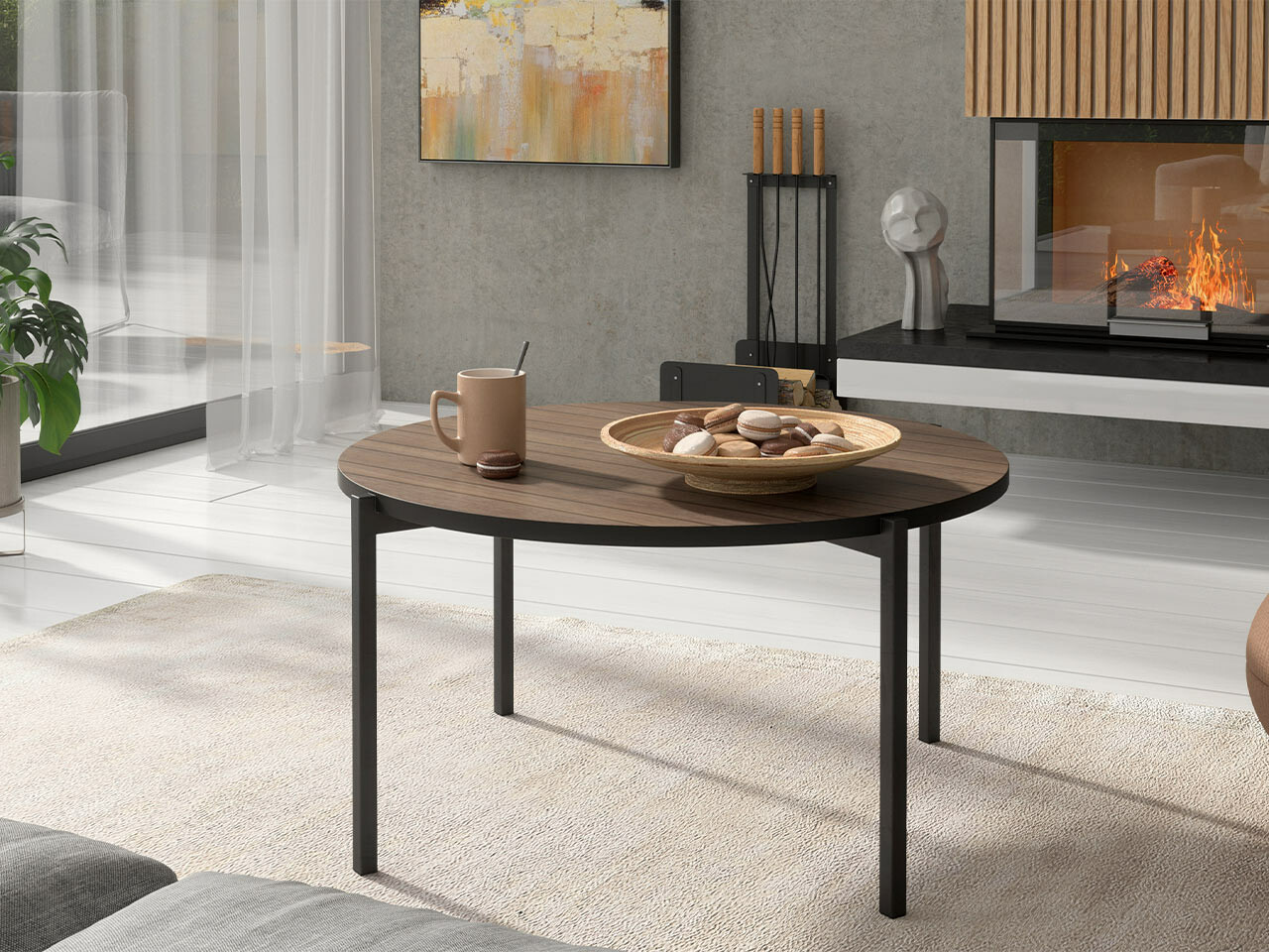 Журнальный столик Providence 180 (Коричневый + Чёрный)