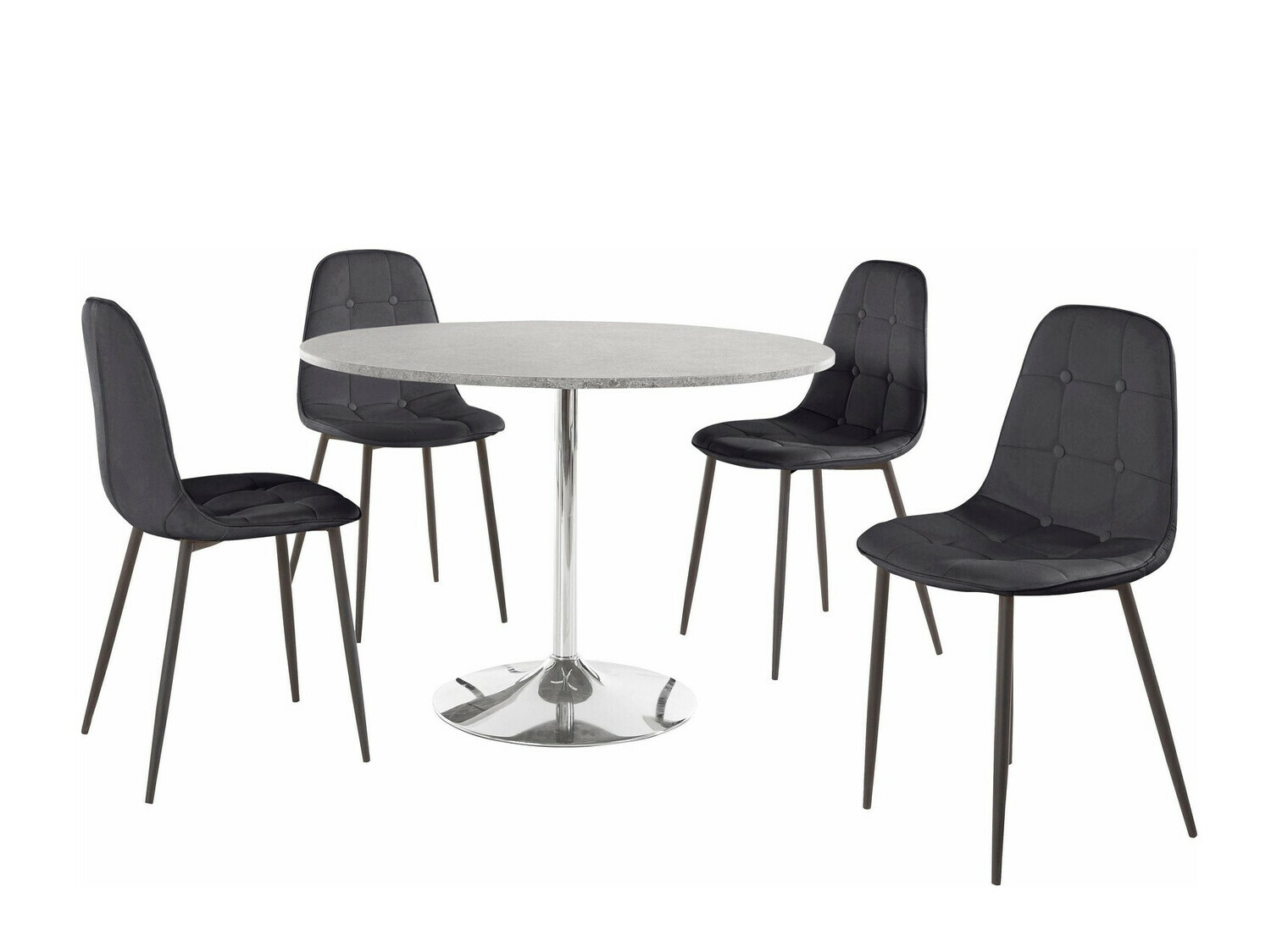 Ēdamistabas komplekts Denton 936 (Melns)