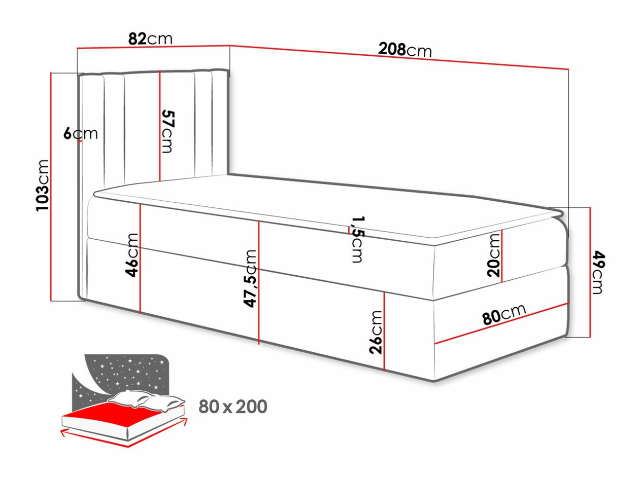 Kontinentālā gulta Mel I (Soft 010)