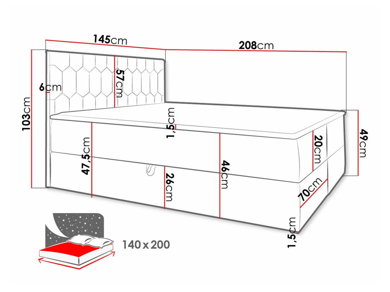 Kontinentālā gulta Baltimore 181 (Fresh 1)