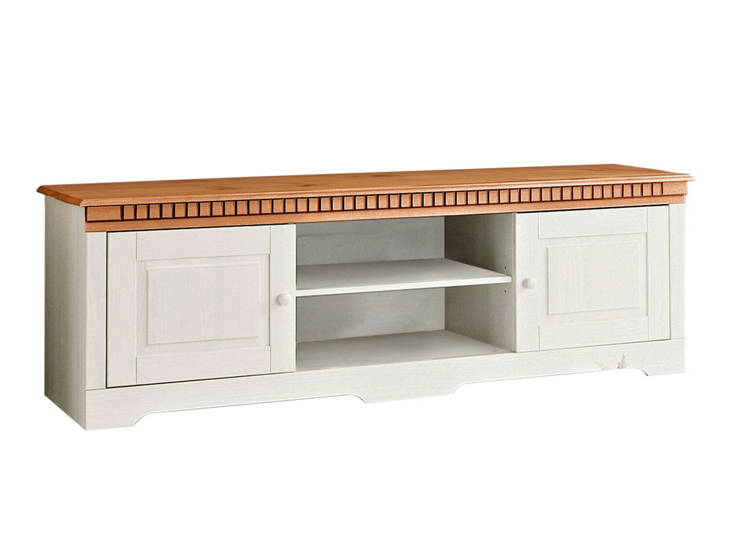 ТВ тумба Cavfelo 108 (Белый + Медовый дуб)