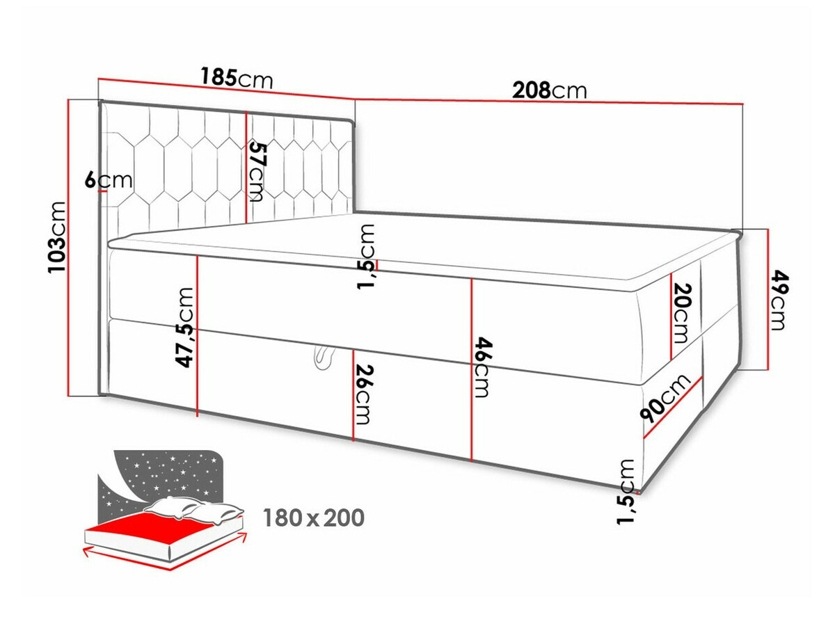 Континентальная кровать Baltimore 181 (Fresh 13)