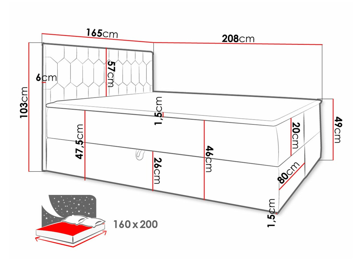 Континентальная кровать Baltimore 181 (Fresh 1)