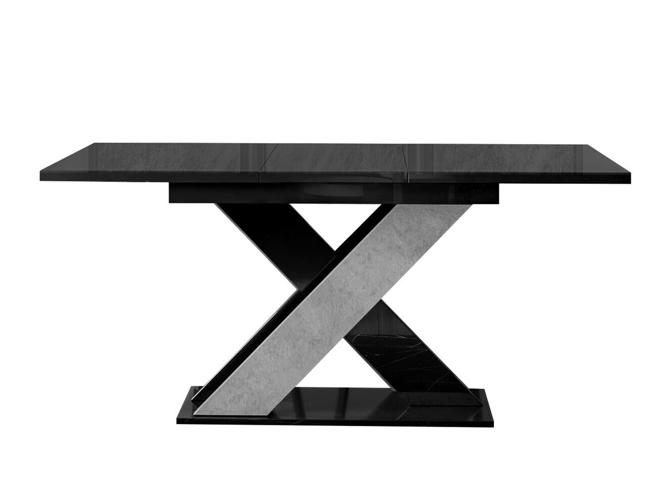 Cтол Goodyear 117 (Глянцевый черный + Бетон)