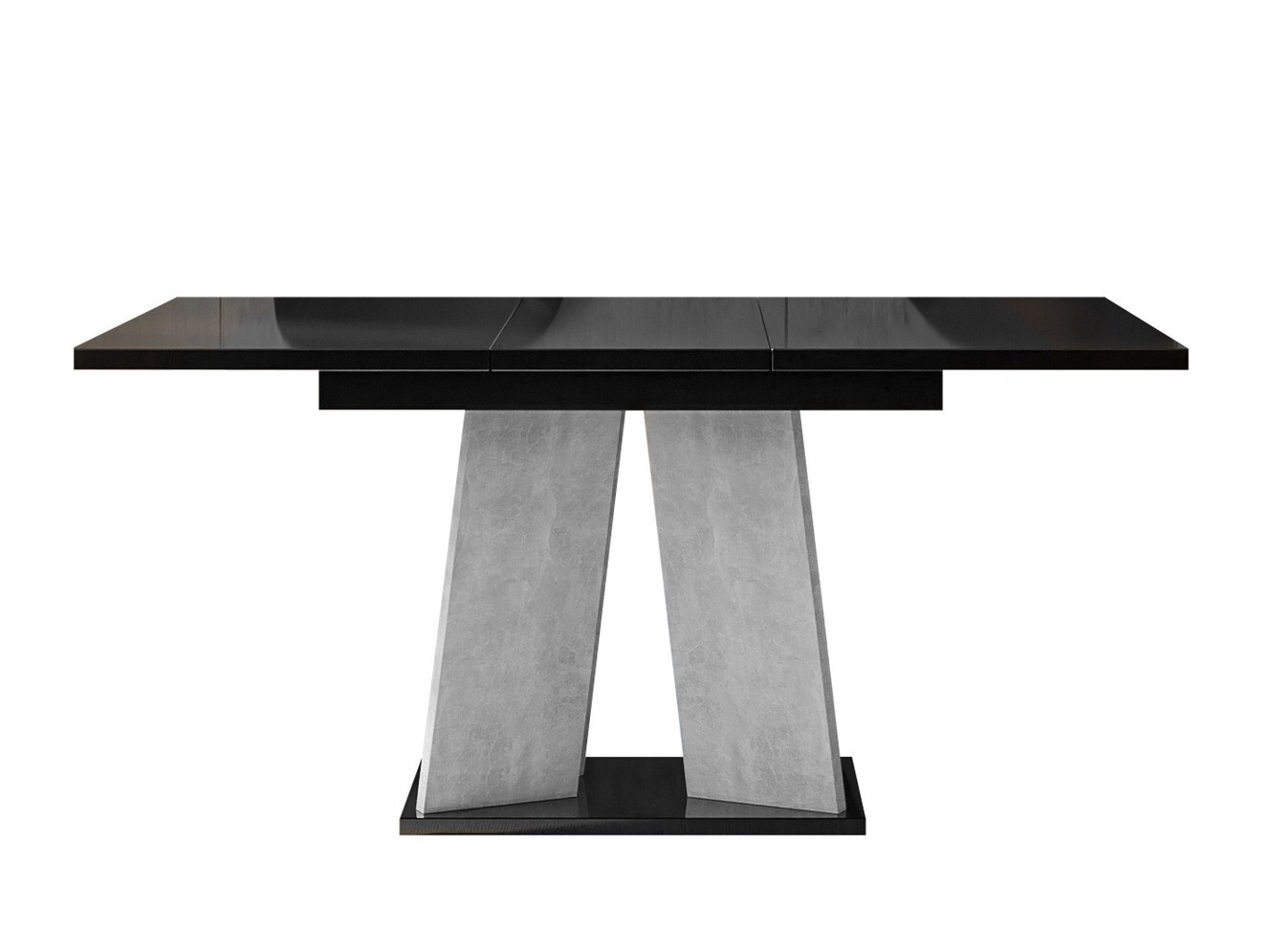 Galds Goodyear 107 (Glancēts melns + Betons)