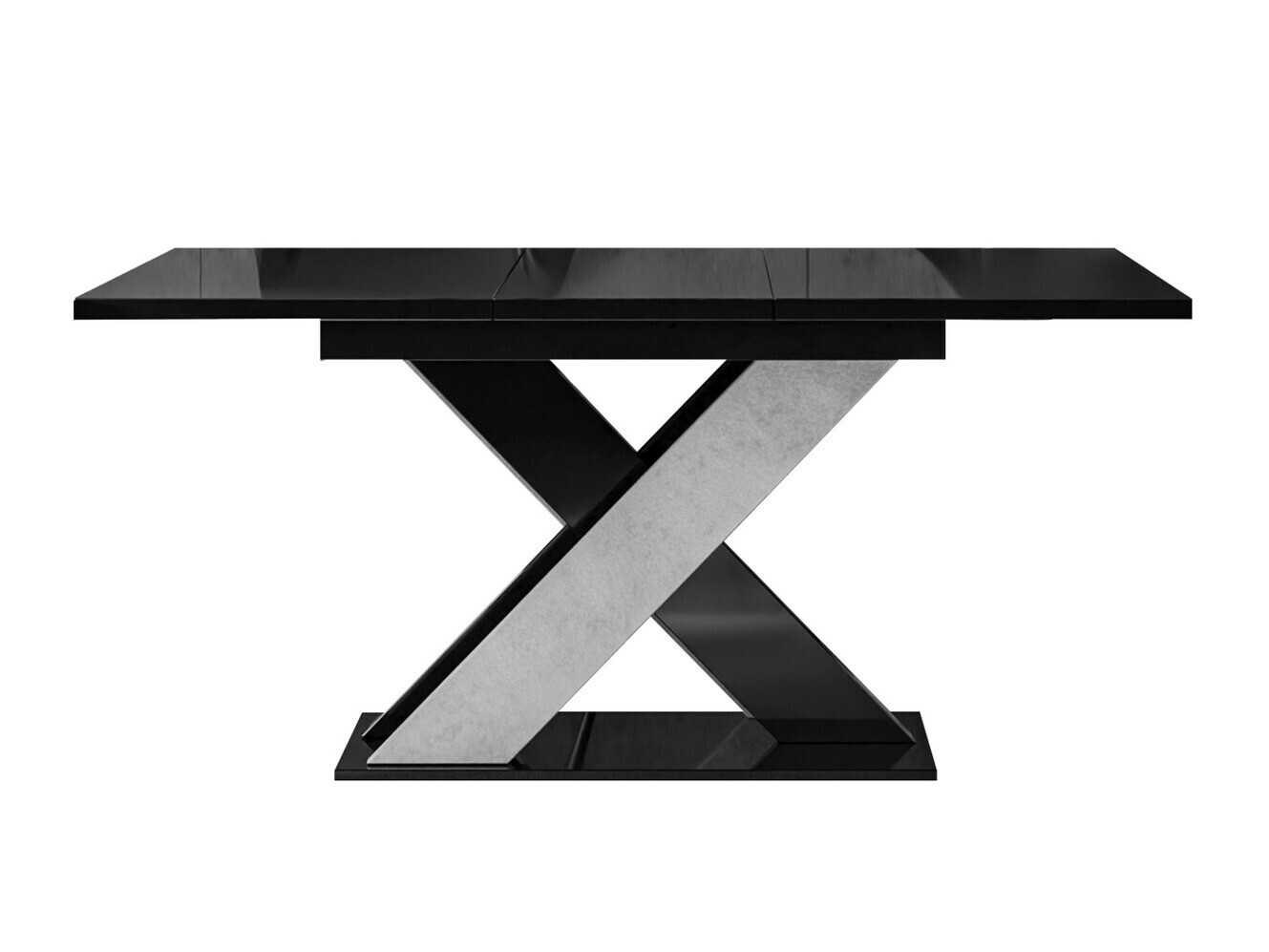 Galds Goodyear 117 (Glancēts melns + Betons)