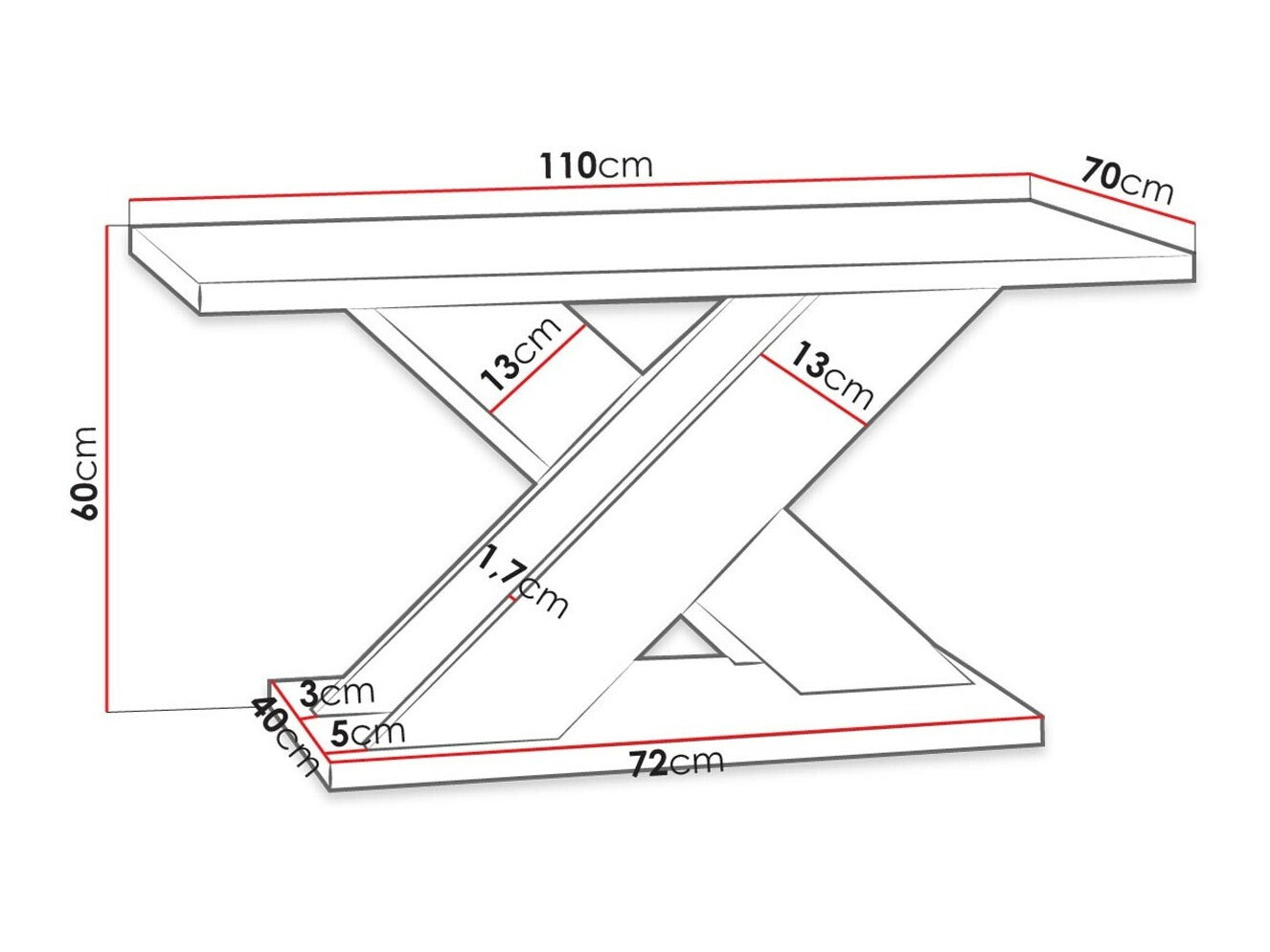 Журнальный столик Goodyear 116 (Artisan дуб + Чёрный)