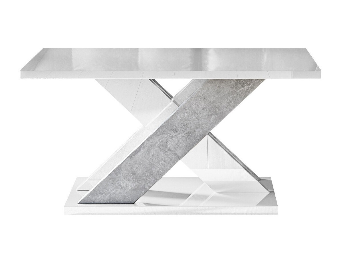 Журнальный столик Goodyear 116 (Глянцевый белый + Бетон)