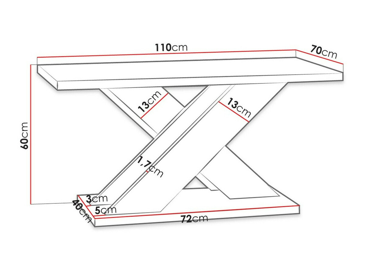 Журнальный столик Goodyear 116 (Серый + Белый)