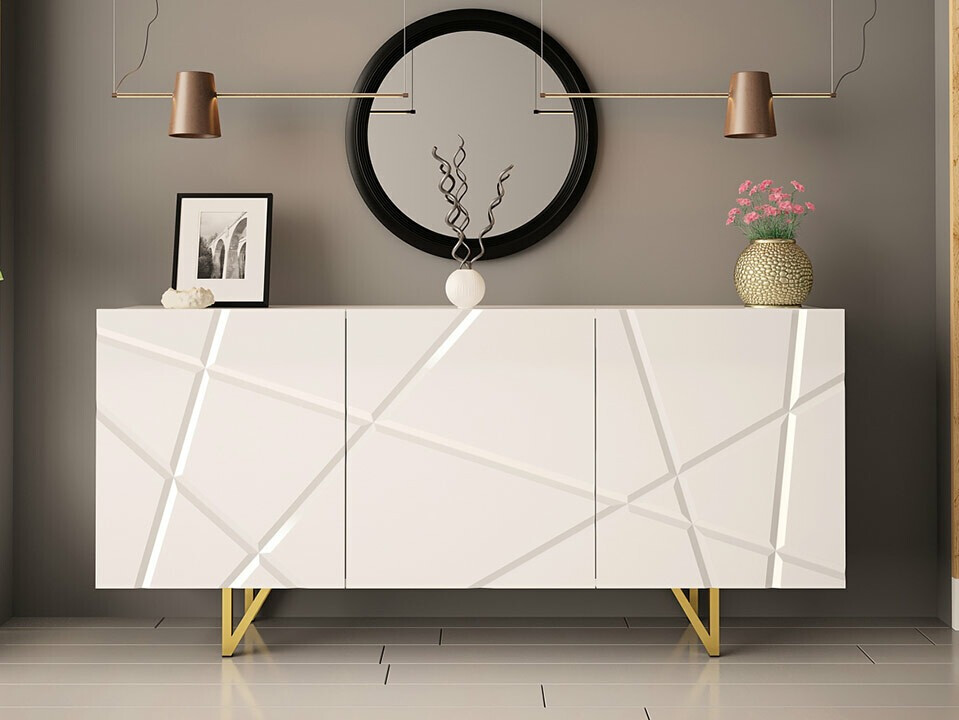 Шкафчик Mavmave 101 (Белый + Глянцевый белый)