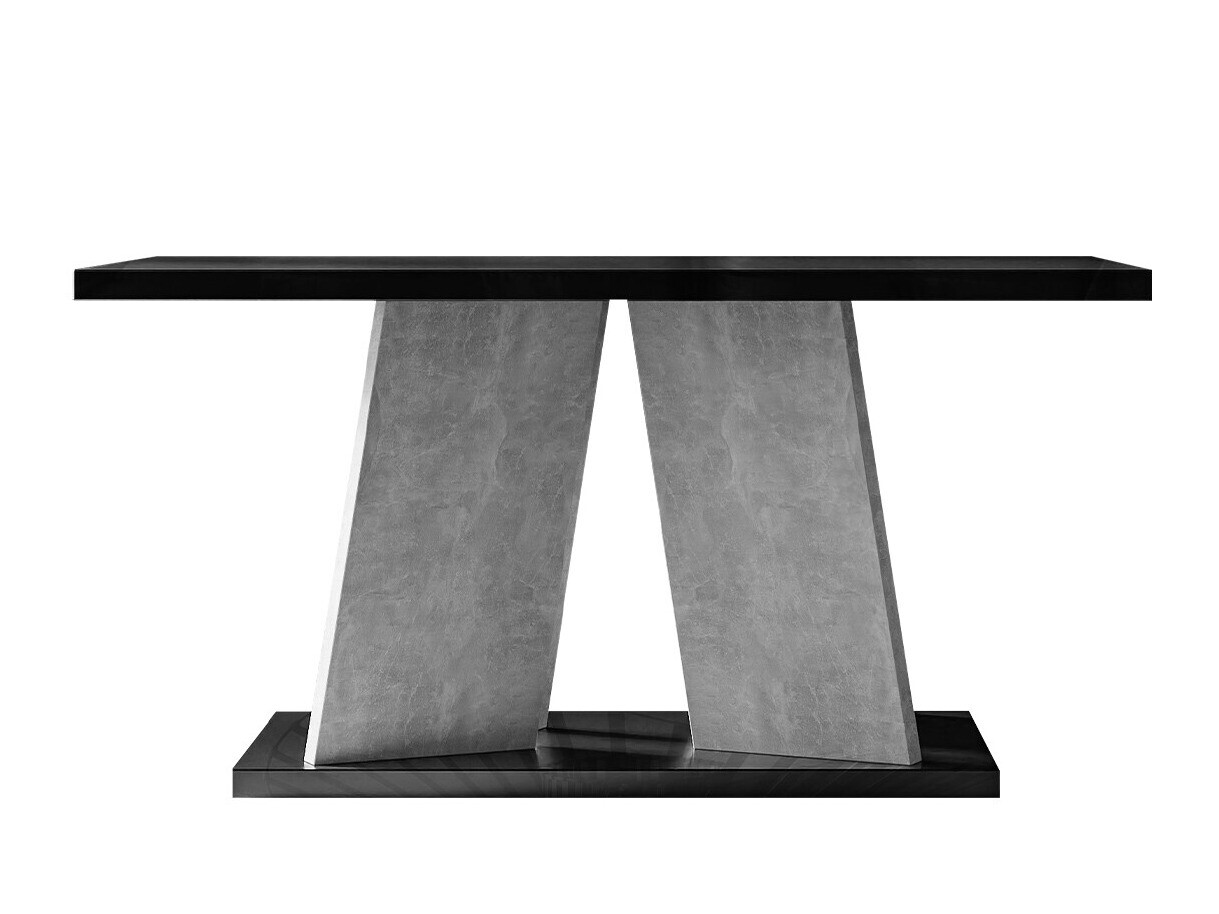 Журнальный столик Goodyear 108 (Глянцевый черный + Бетон)