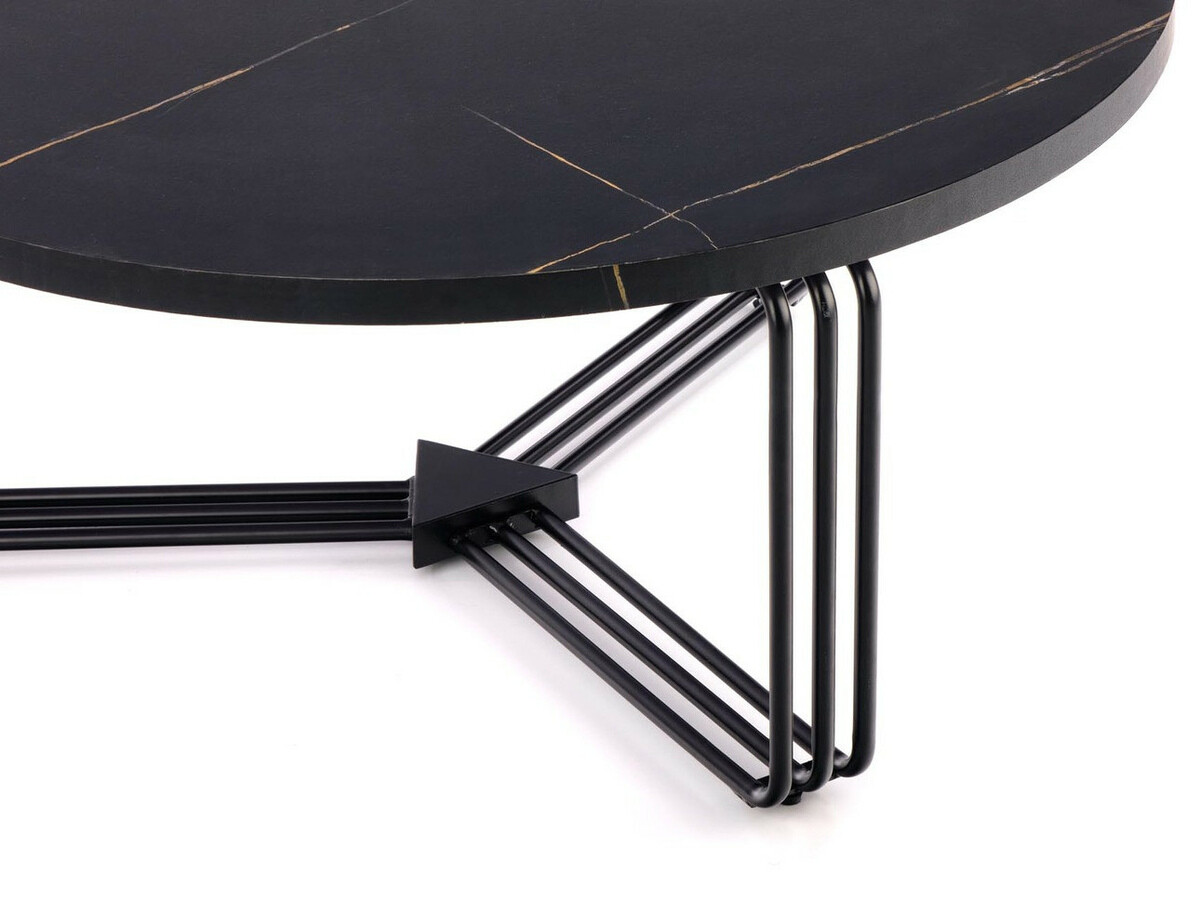 Žurnālu galdiņš Houston 1275 (Melnais marmors + Melns)