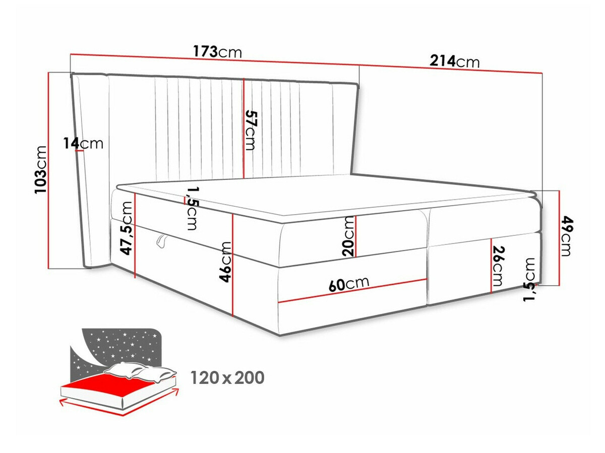 Kontinentālā gulta Baltimore 184 (Magic Velvet 2271)
