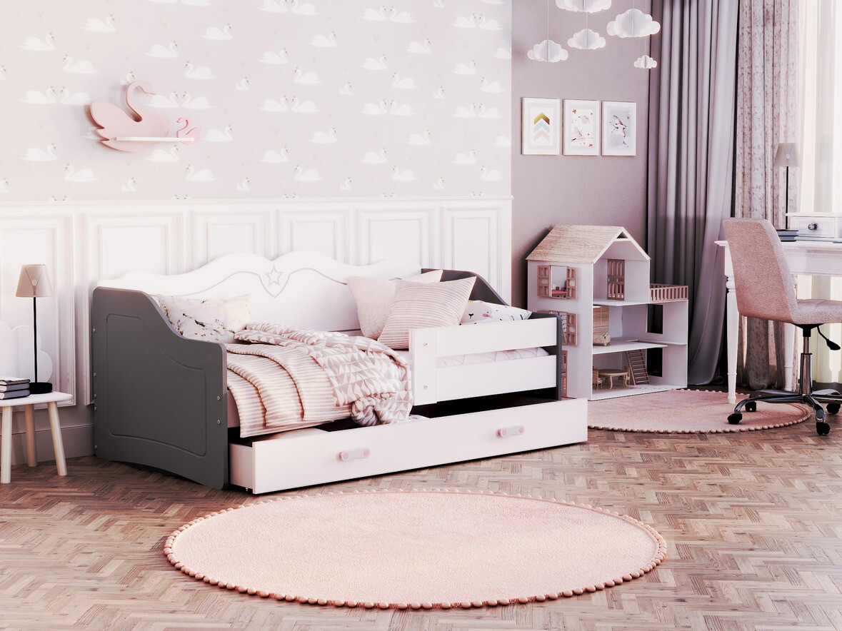 Кровать Aurora 148 (Белый + Серый)