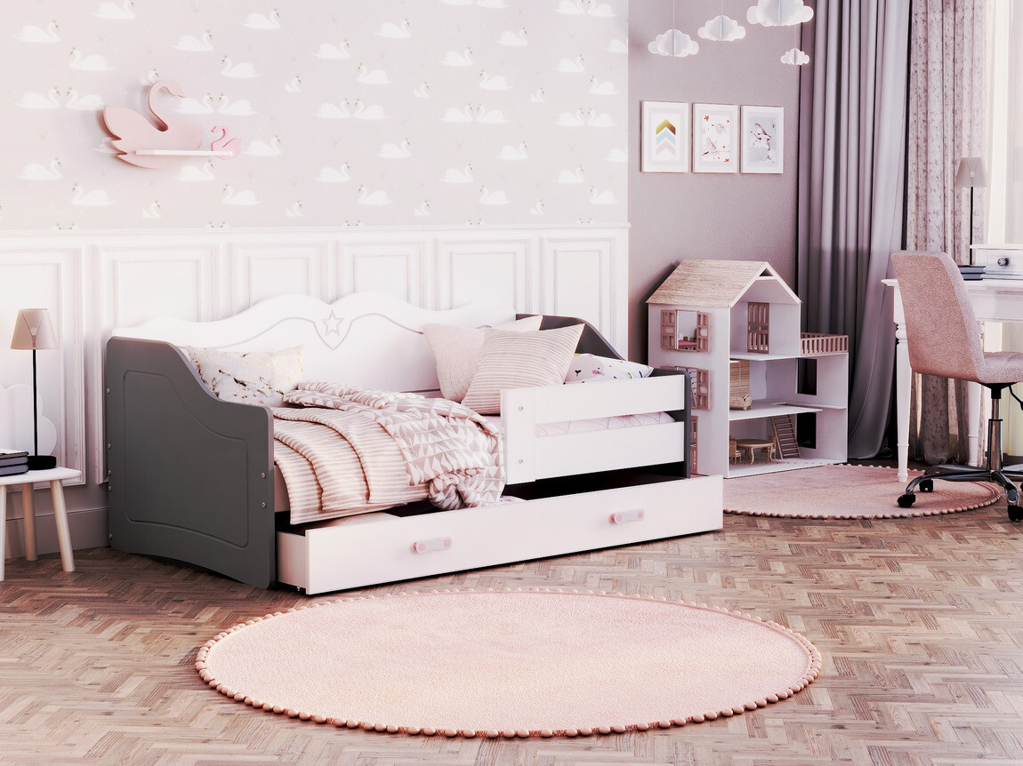 Кровать Aurora 148 (Белый + Серый)