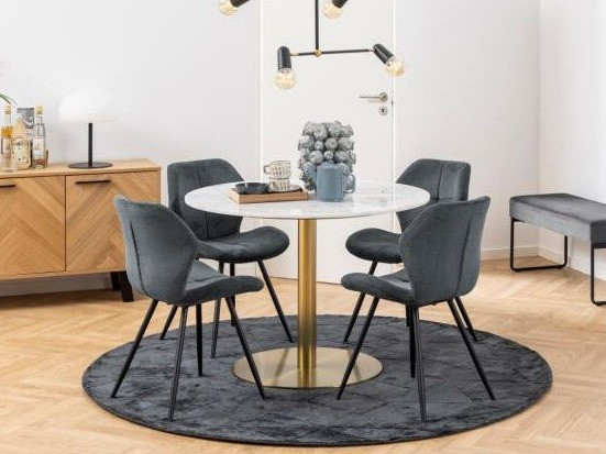 Cтол Norsica 420 (Золотой + Белый мрамор)