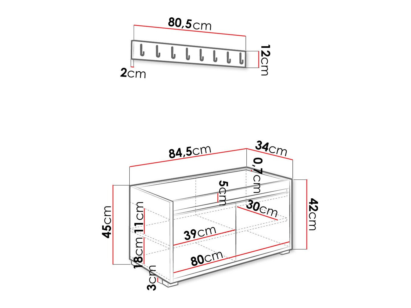 Priekšnama komplekts Comfivo 386 (Balts + Manila 32)