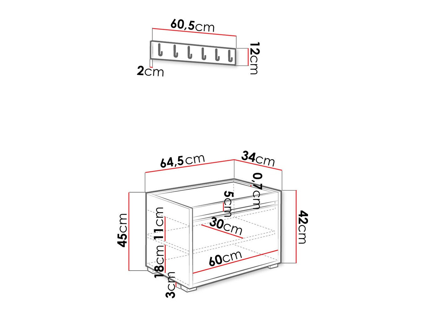 Priekšnama komplekts Comfivo 395 (Balts + Manila 32)