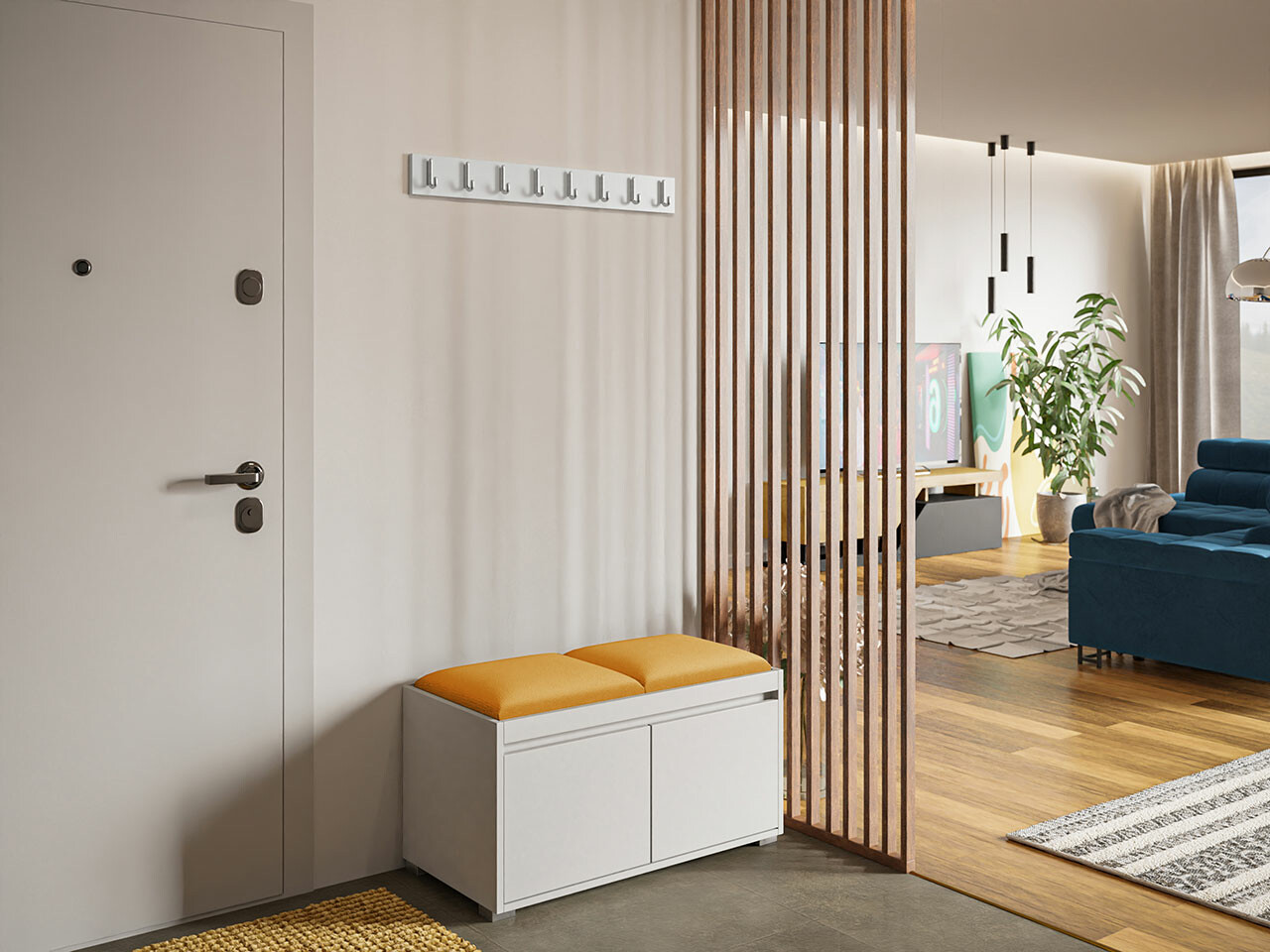 Прихожая Comfivo 386 (Белый + Manila 32)