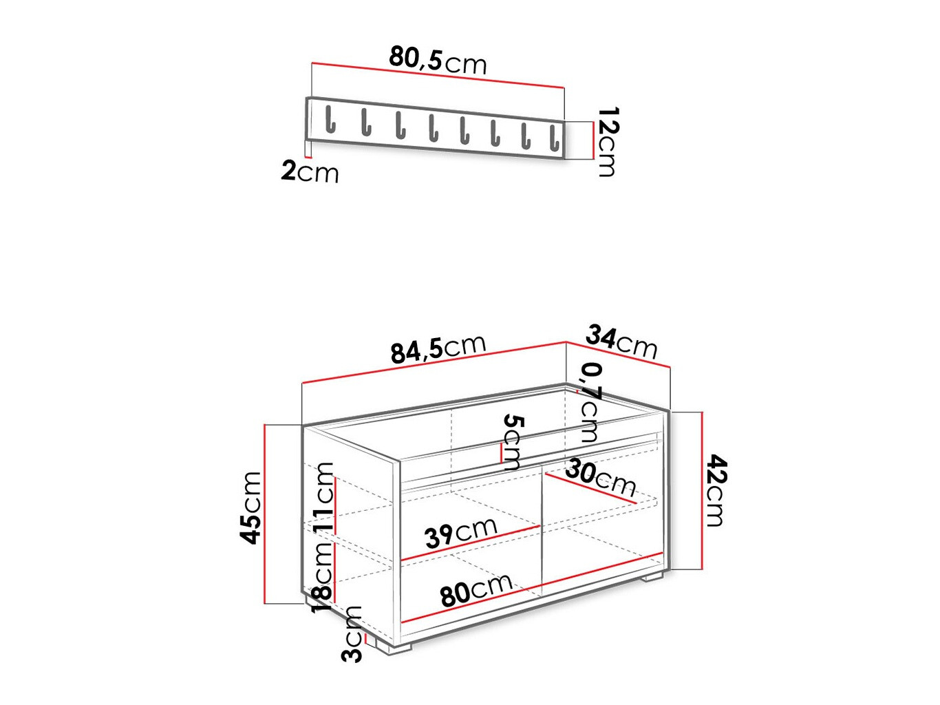 Priekšnama komplekts Comfivo 392 (Balts + Manila 32)