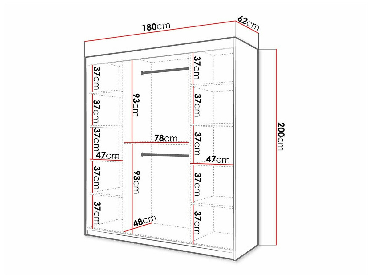 Skapis Hartford 338 (Melns)