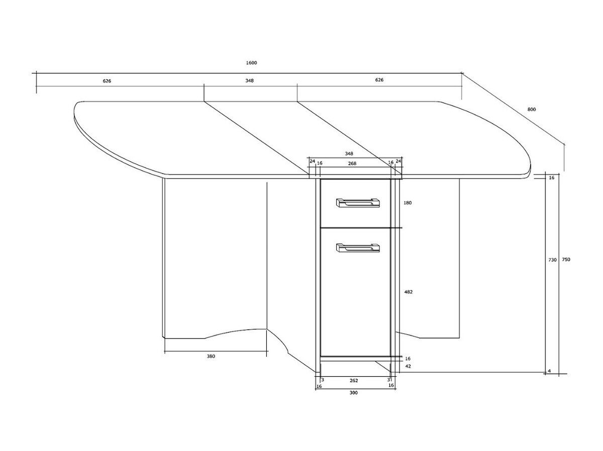 Складной стол Gilroy 105 (Сонома Дуб)
