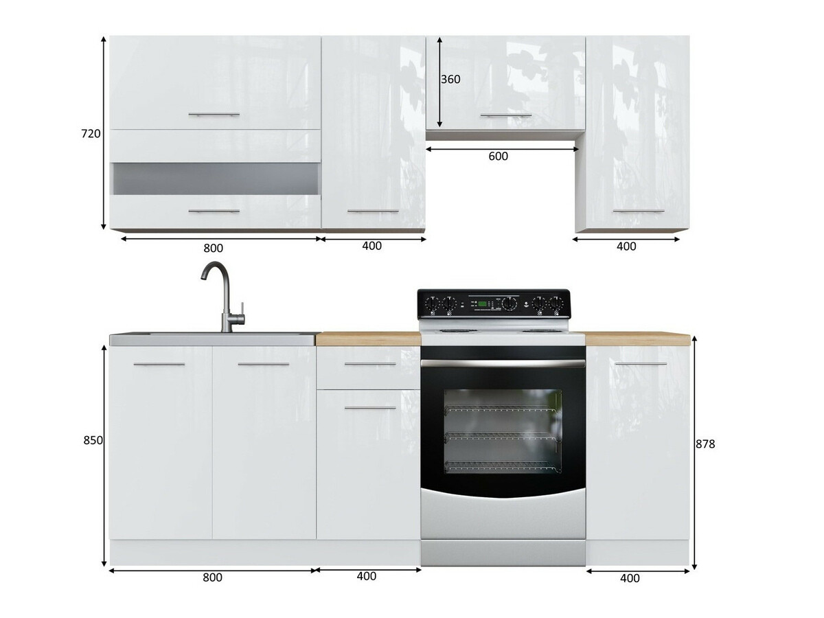 Moduļu virtuves komplekts Tiffa Mix 104