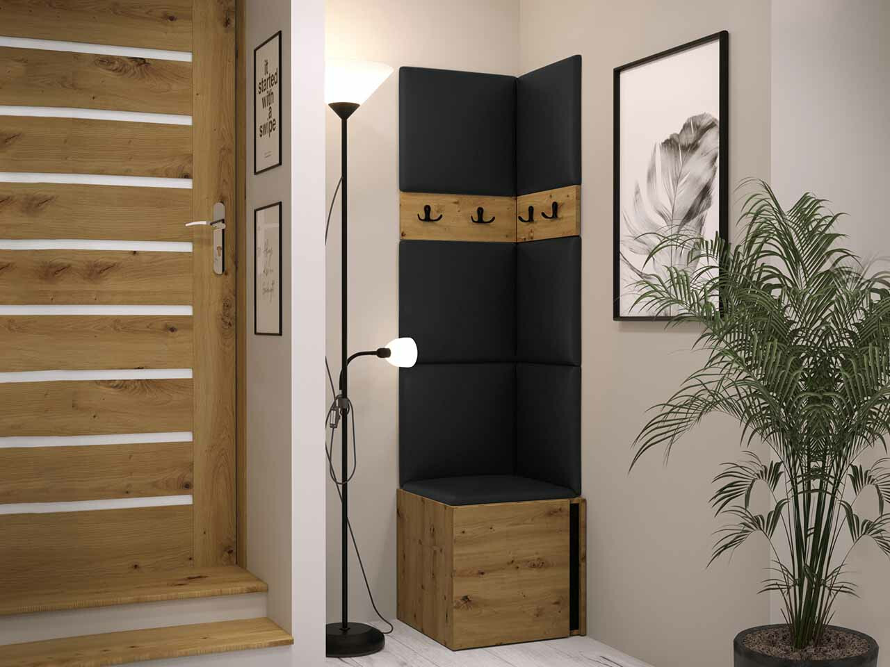 Priekšnama komplekts Hartford 347 (Artisan ozols + Melns)