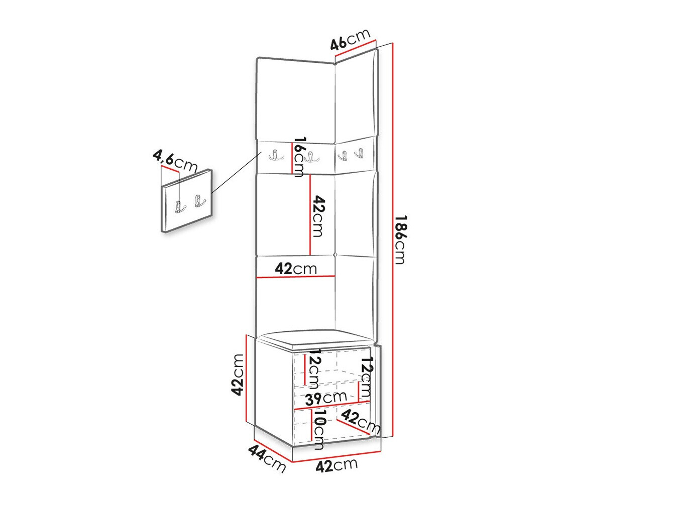 Priekšnama komplekts Hartford 347 (Balts)