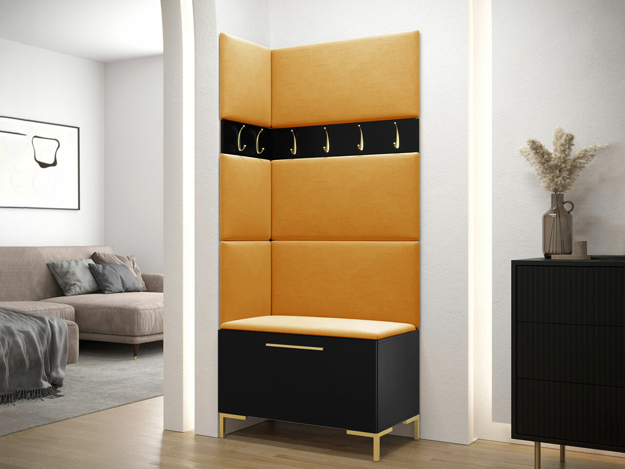 Priekšnama komplekts Tivsoa 103 (Melns)