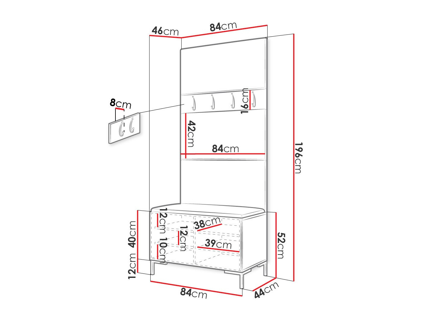 Прихожая Tivsoa 102 (Craft дуб)