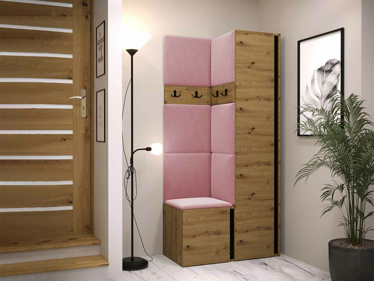 Priekšnama komplekts Hartford 348 (Artisan ozols + Melns)