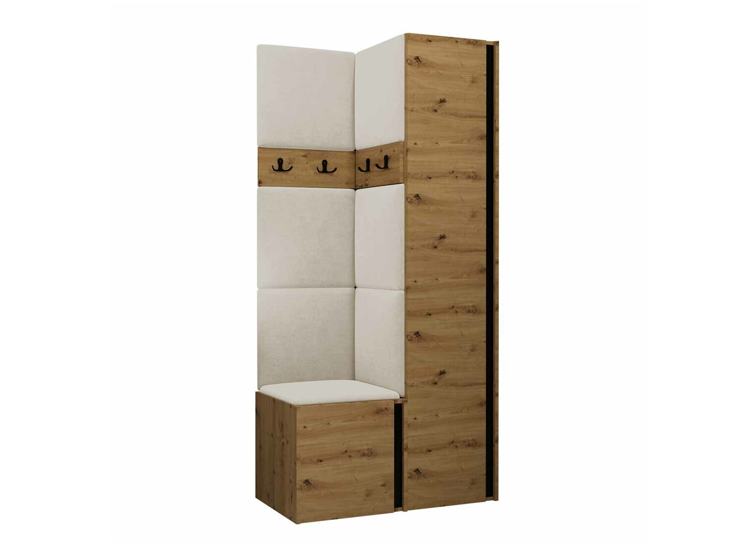 Priekšnama komplekts Hartford 348 (Artisan ozols + Melns)