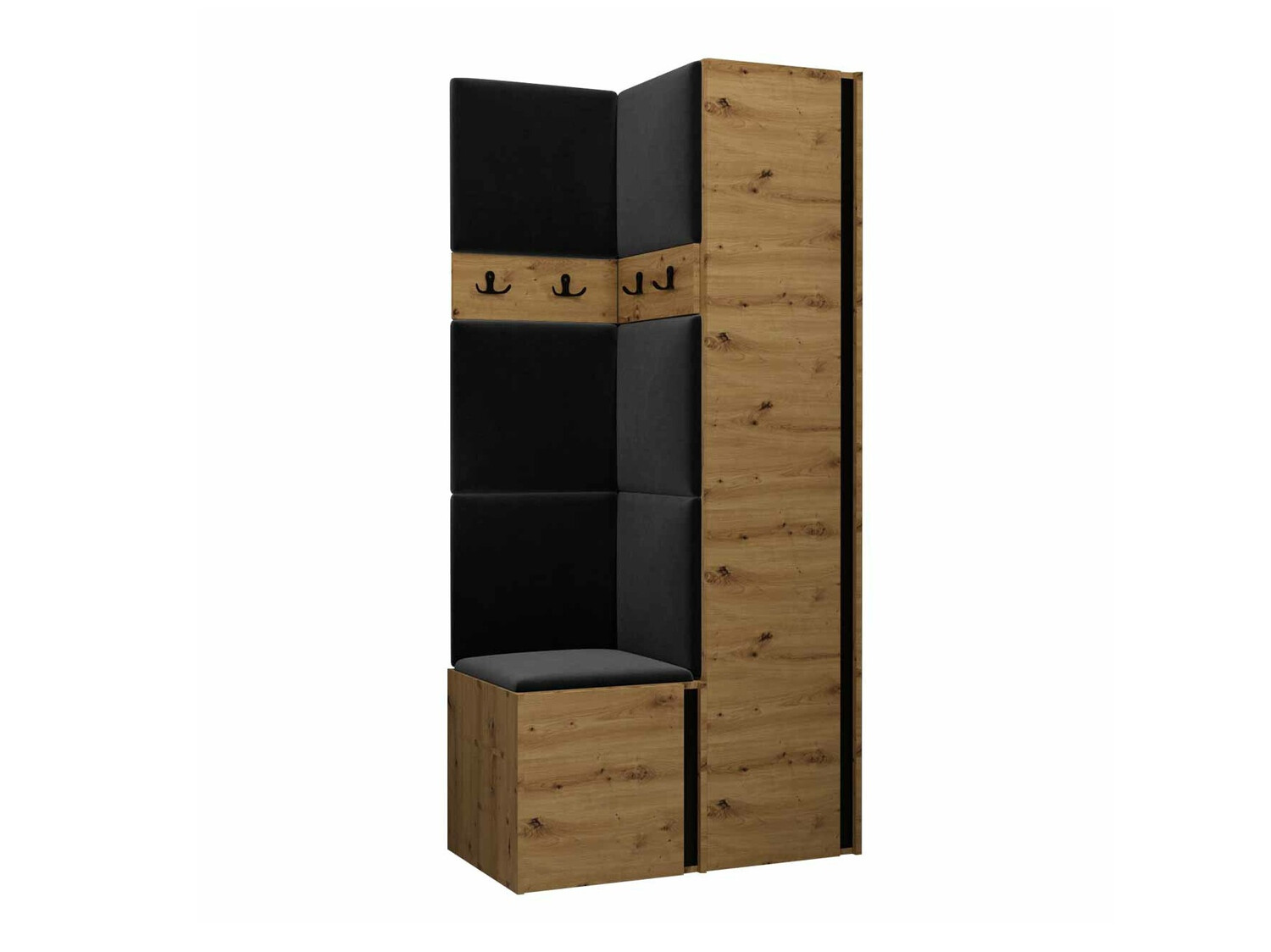 Priekšnama komplekts Hartford 348 (Artisan ozols + Melns)