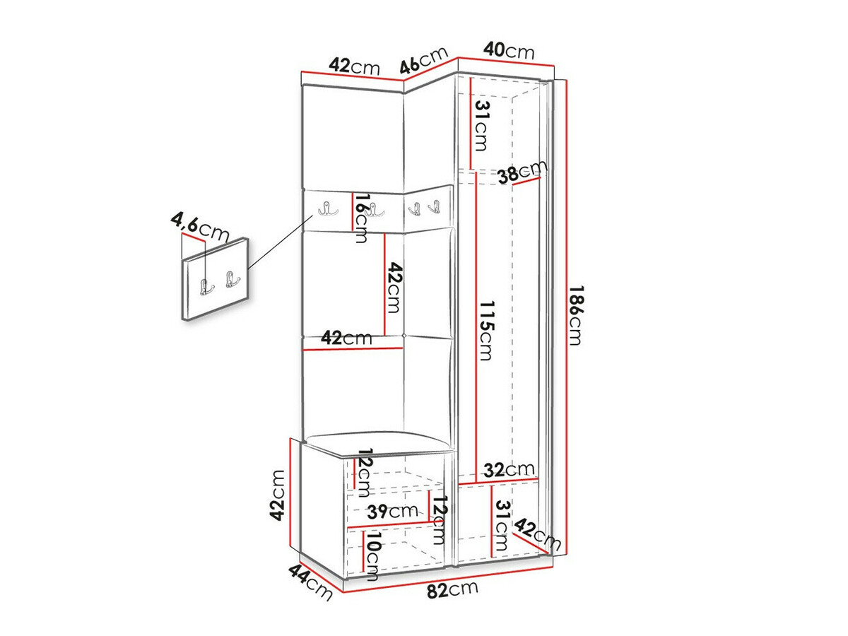 Priekšnama komplekts Hartford 348 (Balts)