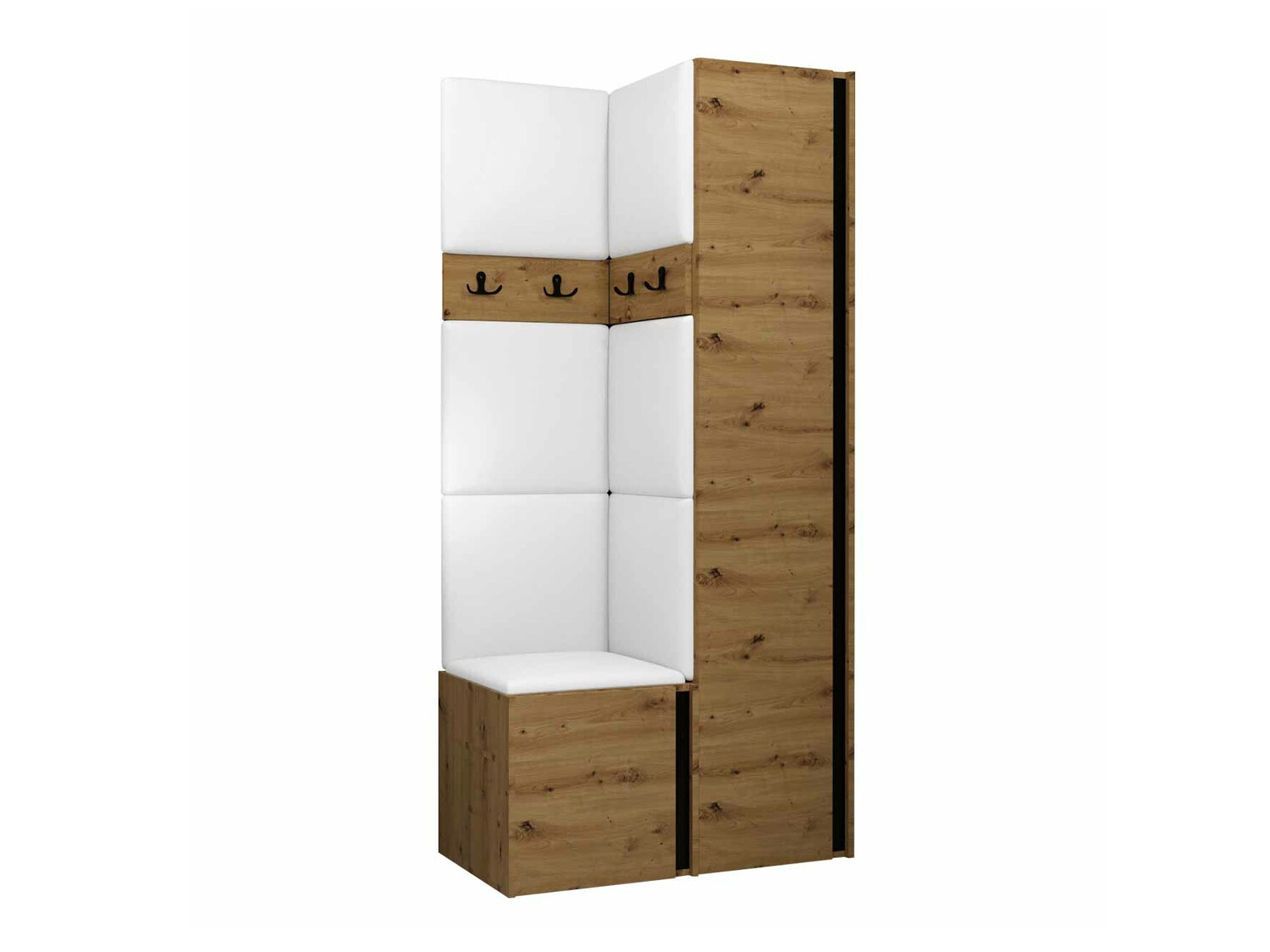 Priekšnama komplekts Pinis XXIV (Artisan ozols + Melns)