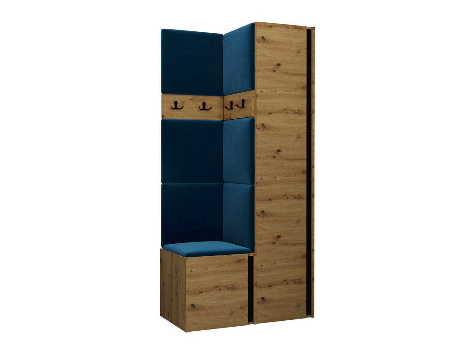 Прихожая Hartford 348 (Artisan дуб + Чёрный)