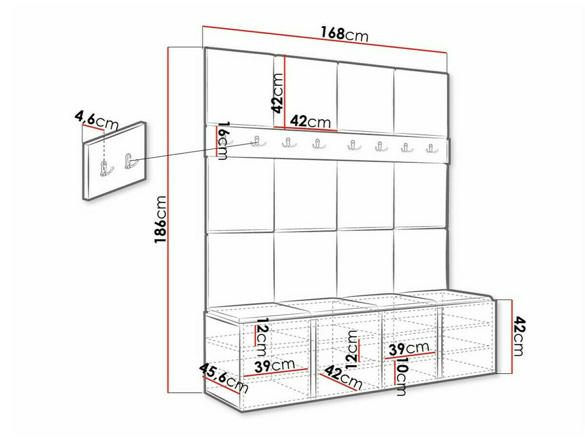 Priekšnama komplekts Hartford 268 (Grafīts)